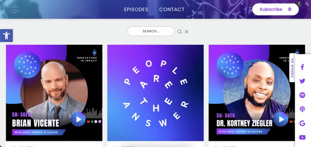 People are the Answer website screenshot